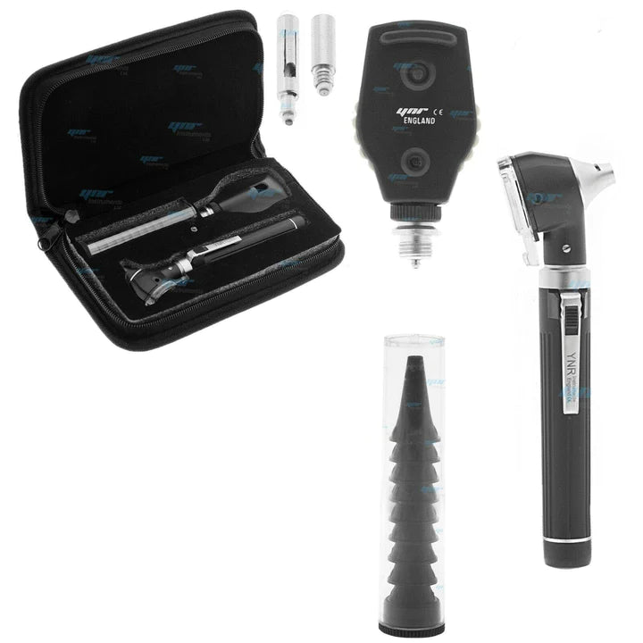 YNR LED F.O Otoscope Ophthalmoscope Opthalmoscope ENT Diagnostic Examination Set