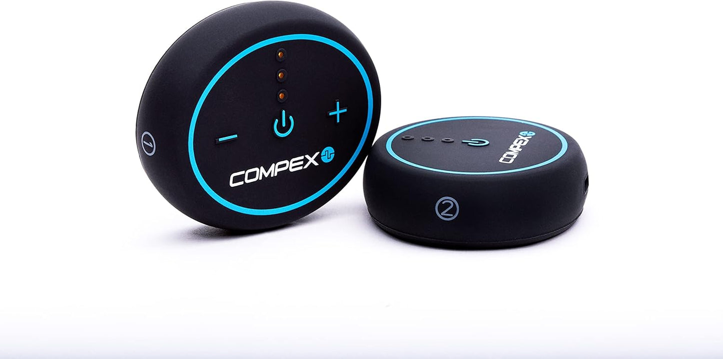 COMPEX - Wireless muscle stimulator Mini TENS, EMS, Massage - 2 independent channels, 6 programmes and controlled by an intuitive app
