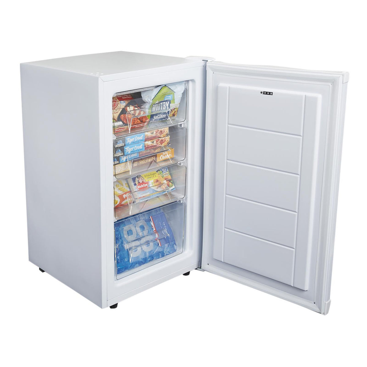 50cm White Freestanding Under Counter Freezer 80L - SIA UCF50WH stocked view
