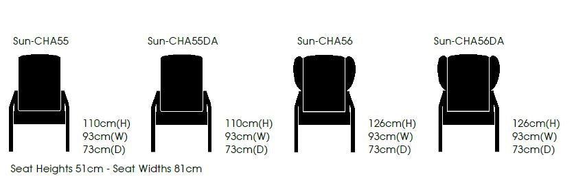 Atlas High Back 40st Bariatric Arm Chair with Drop Arms