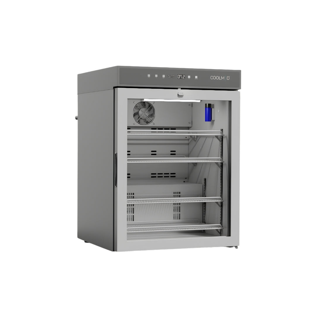 CoolMed CMG125/I Intelligent+ Wi-Fi Medical Fridge – Glass Door – 120 Litre