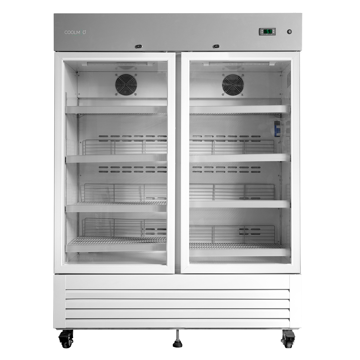 Glass Double Door Large Medical, Pharmacy, Vaccine Refrigerator CMG500 - front view