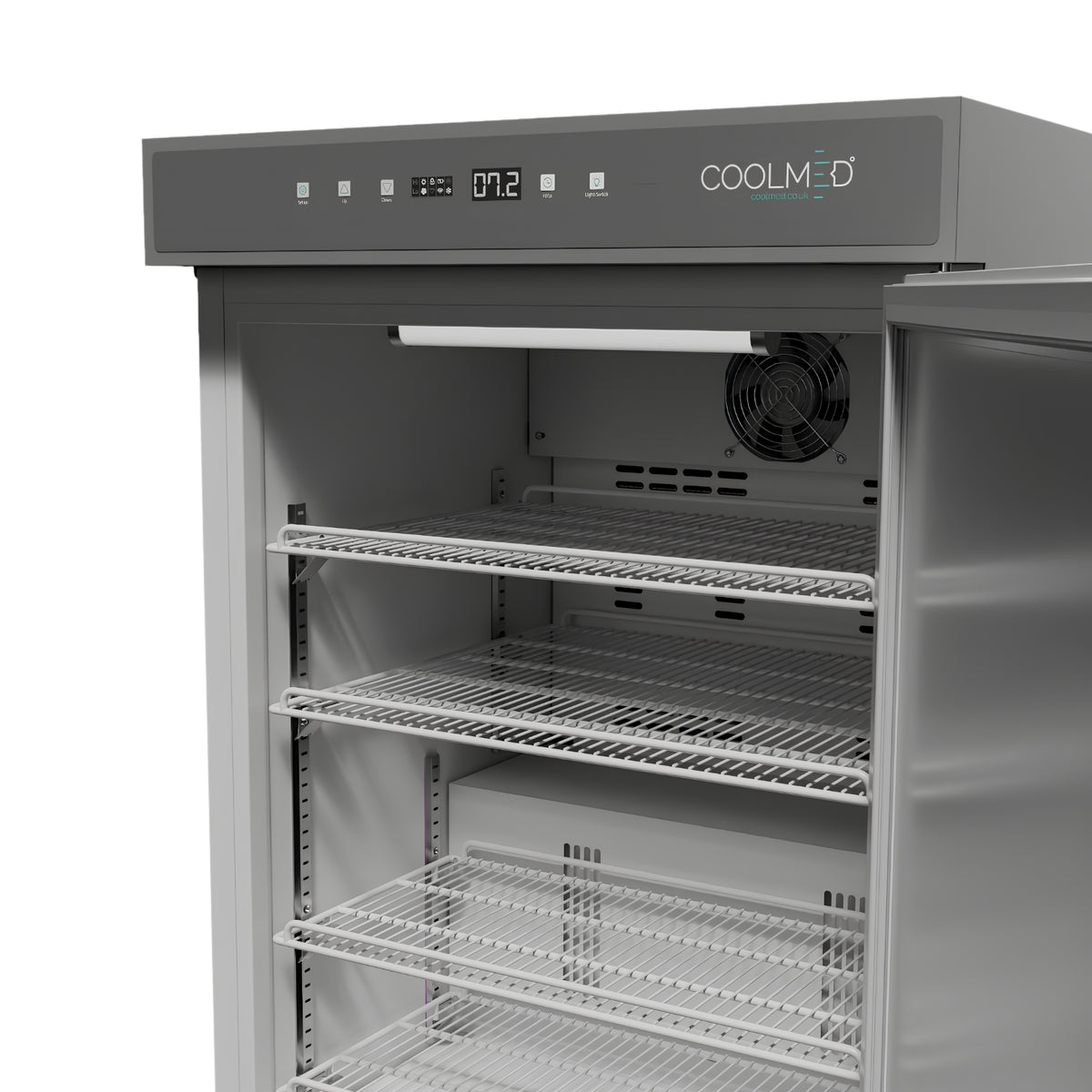 CoolMed CMS125/I Intelligent+ Wi-Fi Medical Fridge – Solid Door – 120 Litre