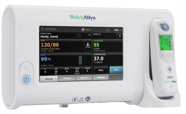 Welch Allyn Connex Spot Monitor with BP, Pulse Oximetry and Pro 6000 Ear Thermometer