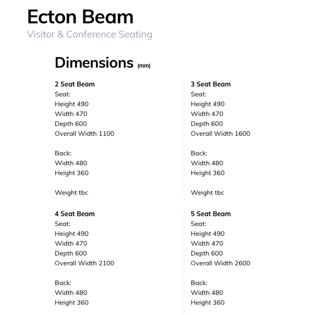 Ecton Beam 3 Seater Patient Waiting Room Chairs