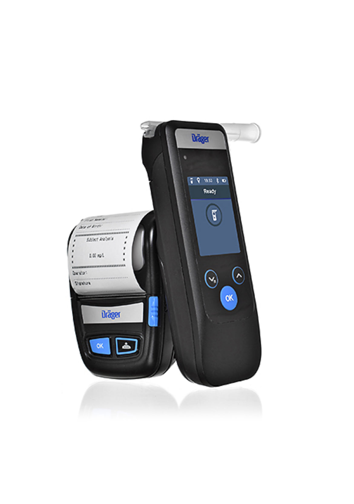 Dräger Alcotest 7000 System Kit with printer and mouthpieces