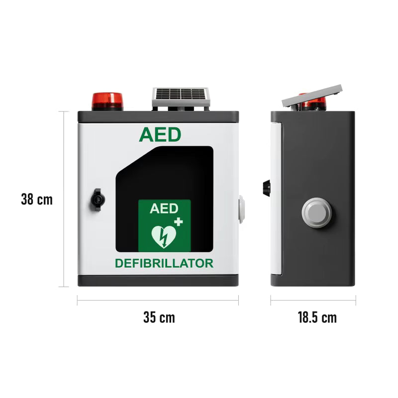 Outdoor Aluminium AED Cabinet with All-in-One Solar LED cabinet