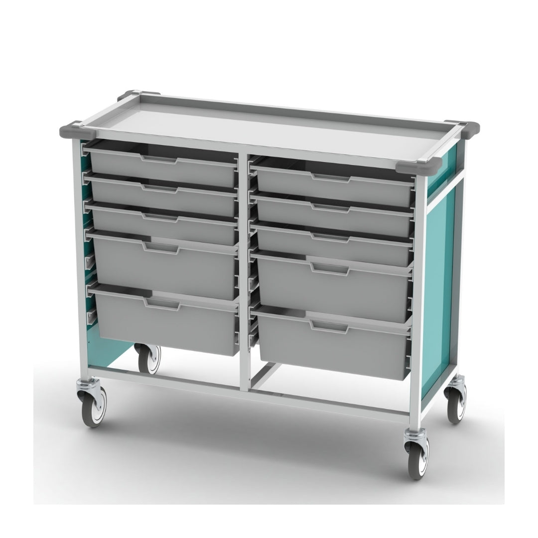 CareKart storage Trolley | Standard height & Double Column | Multiple tray configurations