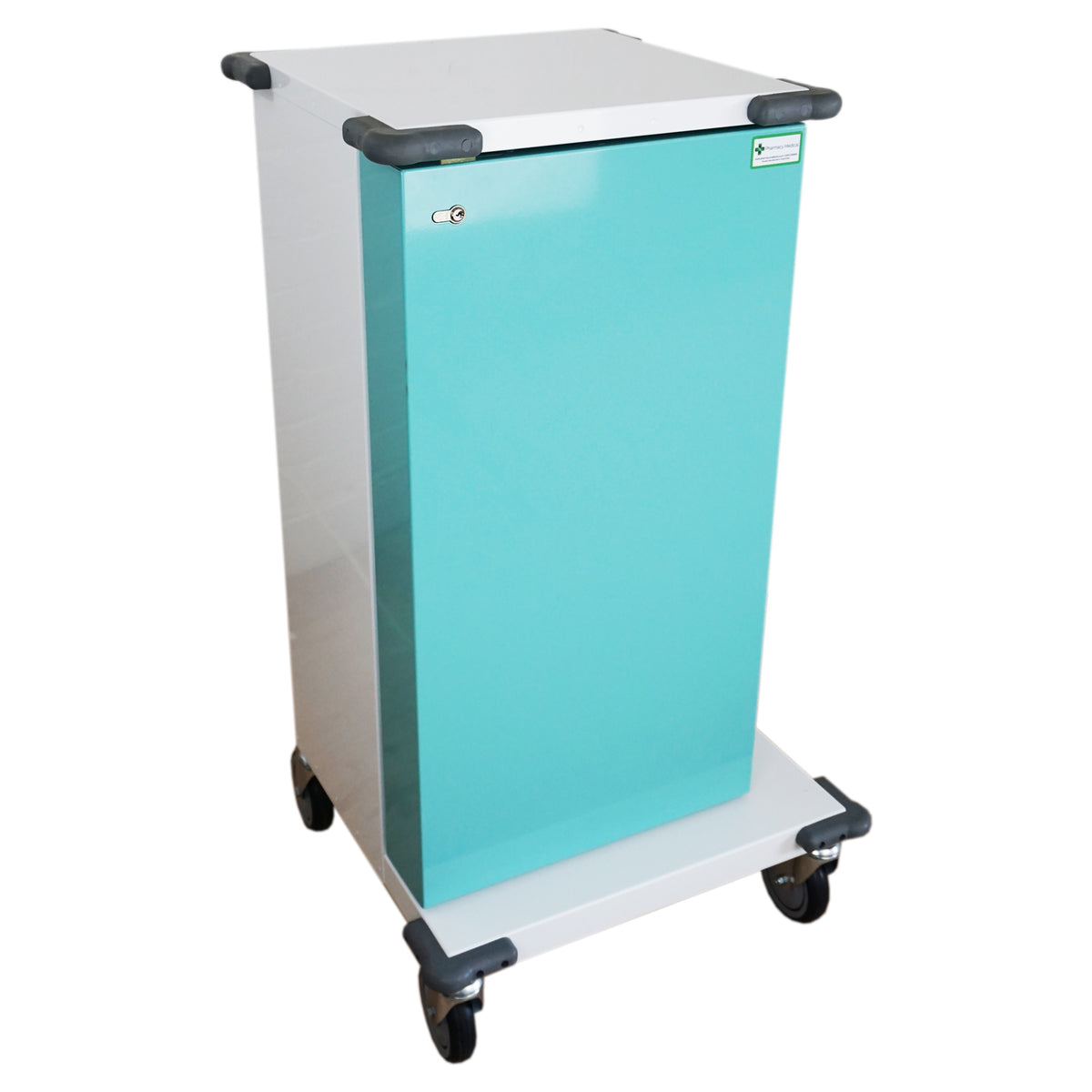 Pharmacy Medical - HECT110 4 HOOP MONITORED DOSAGE (MDS) DRUGS TROLLEY | SINGLE DOOR / key or code lock