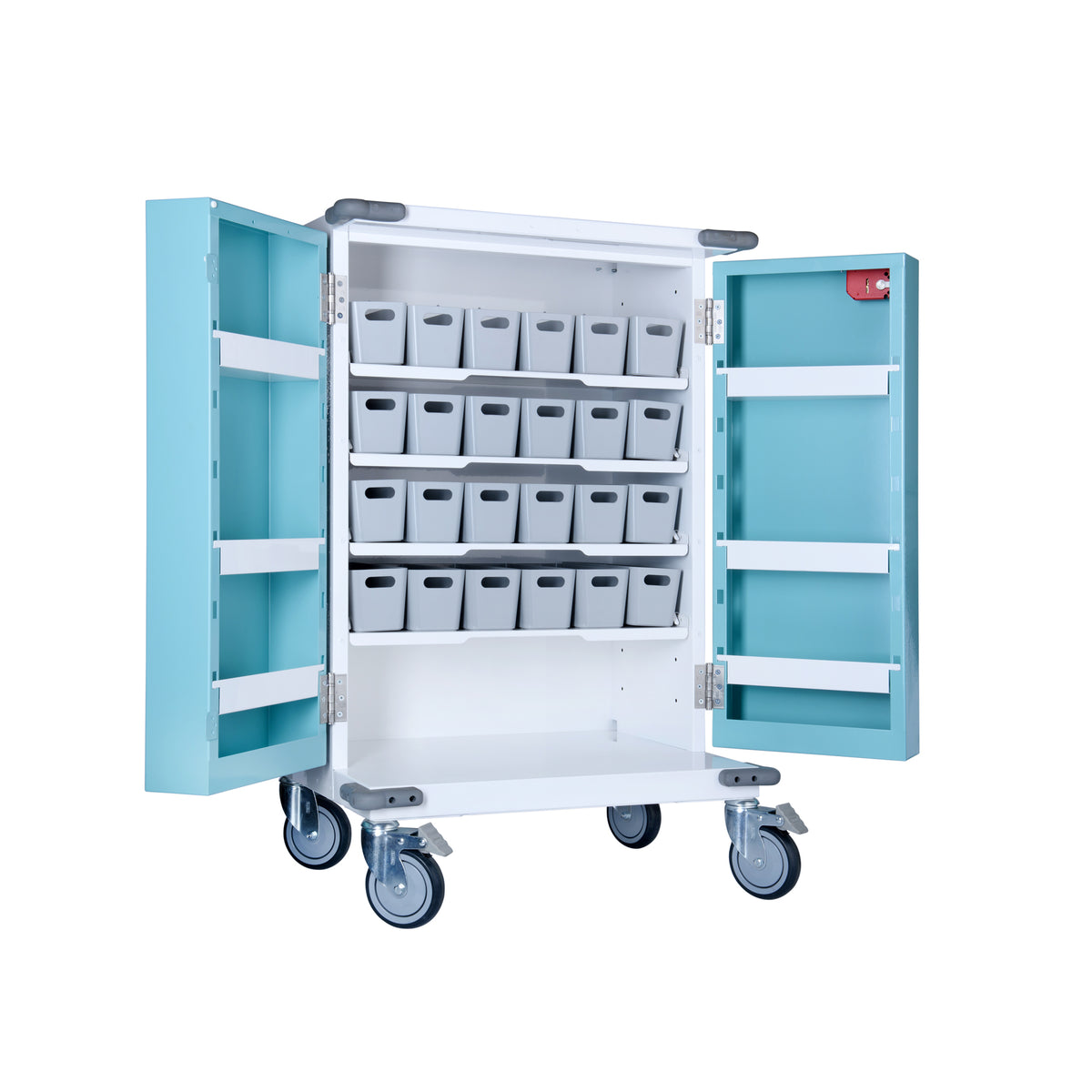 Pharmacy Medical HECT650 Original Packaging Medication Trolley – 24 Tray