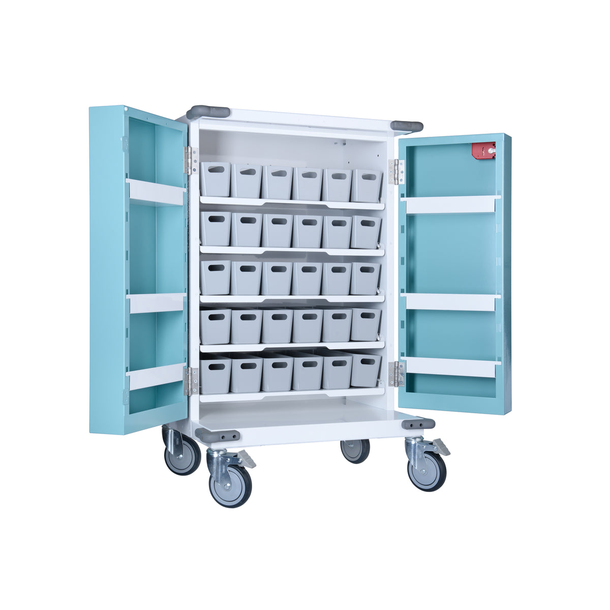 Pharmacy Medical HECT655 Original Packaging Medication Trolley – 30 Tray