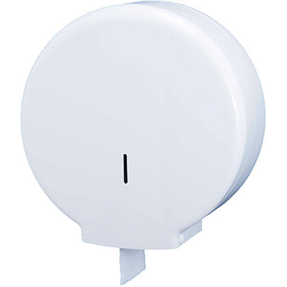 White Maxi Jumbo Toilet Roll Dispenser
