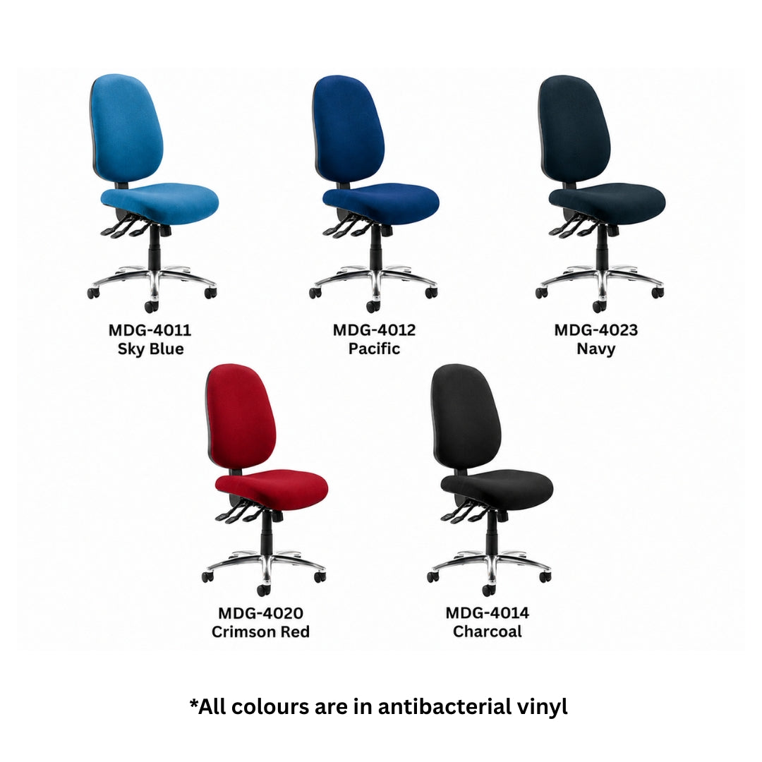 Kirby Bariatric Operator Chair | Heavy Duty Castors | Gas Lift | Aluminium Base