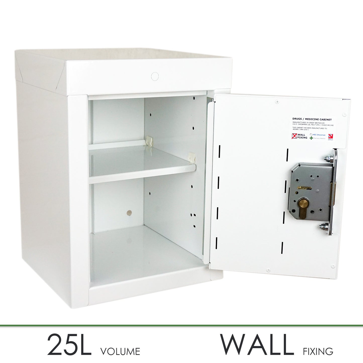 HECMC100 MEDICINE / DRUGS CABINET 370 X 275 X 245mm | internal view