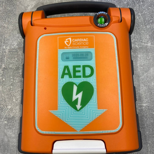 Pre-Owned, Powerheart Cardiac Science G5 AED Semi-Automatic Defibrillator (With new battery & PADS)