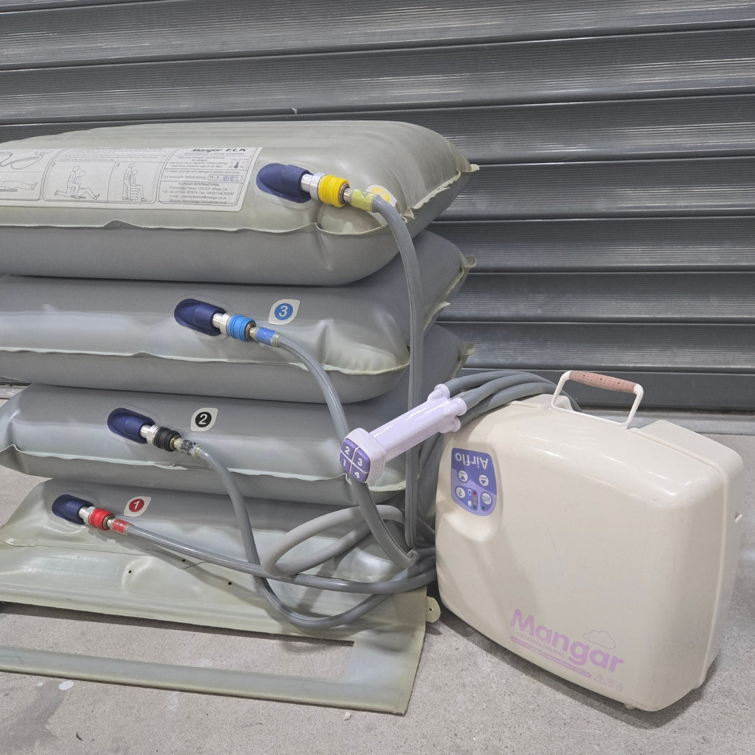 Reconditioned Mangar ELK Emergency Lifting Cushion Bleb Kit D + Airflow MK2 Compressor