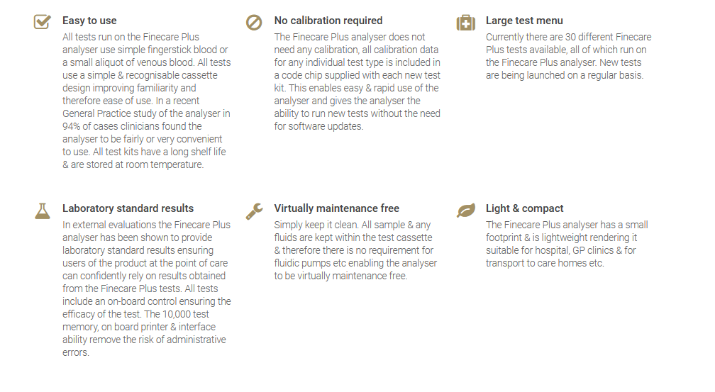 SURESIGN FINECARE PLUS Point Of Care Analyser info