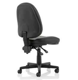 Black Leather High Back Executive Chair Ref 01 no arms