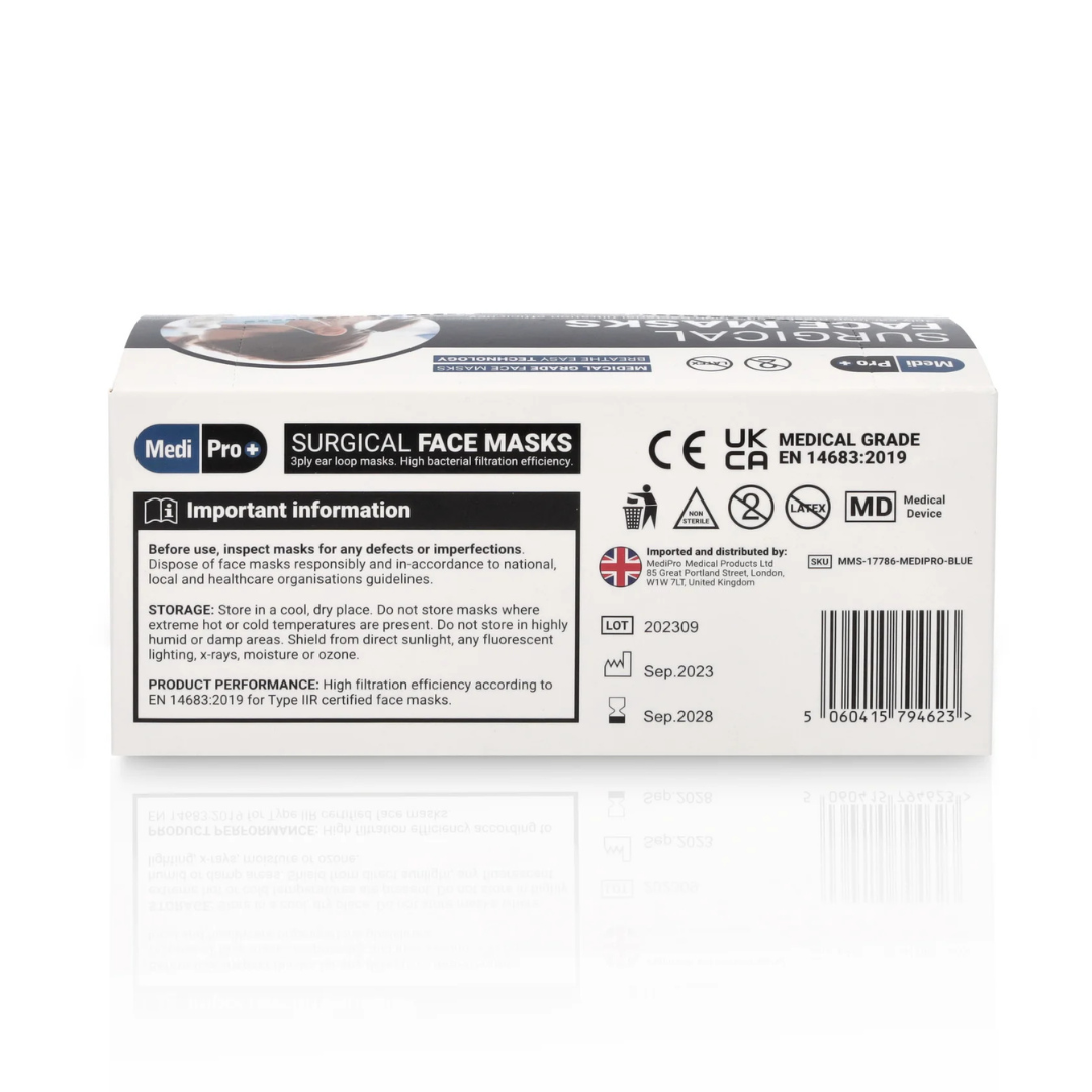 Surgical Face Masks - Type IIR Certified x 50