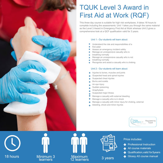 TQUK Level 3 Award in First Aid at Work (RQF)