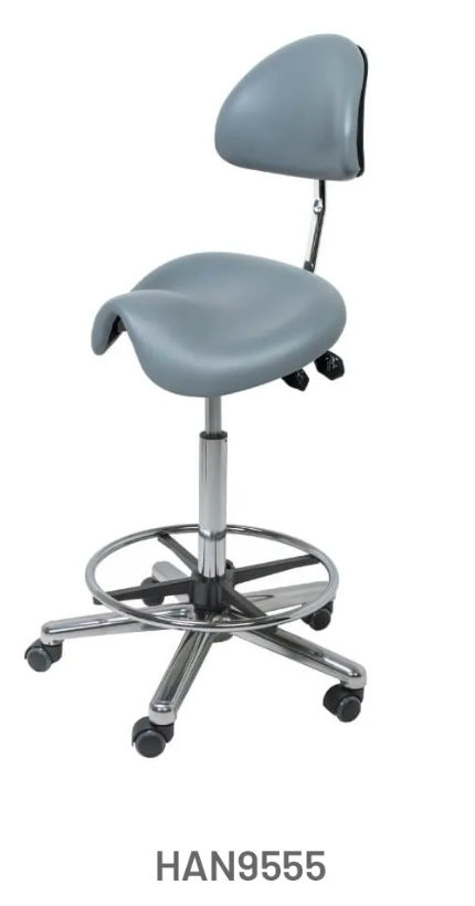 Medi Saddle Chairs- Medi Saddle Chairs - with foot rest - Royal/Ocean Blue