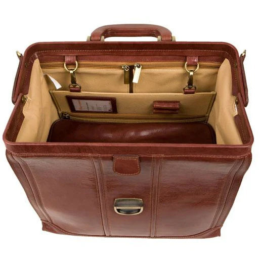 Elite Traditional Doctors Bag - Brown Leather