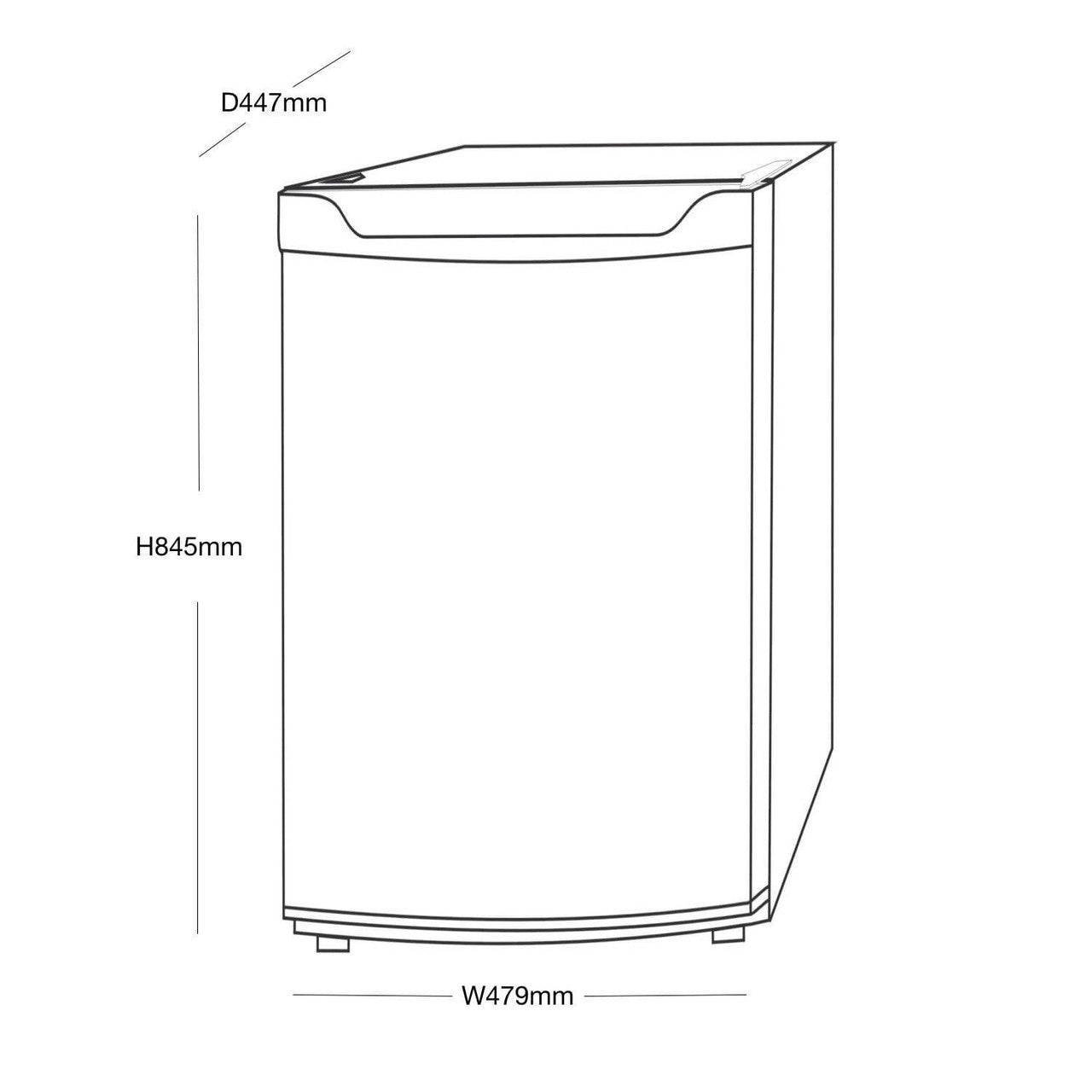 Dimensions of under counter fridge unit