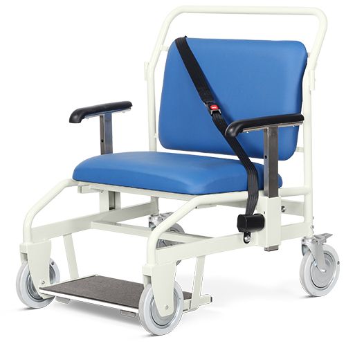 Portering Chair - Bariatric, Rear Steer, Sliding Footrest (VBB Blue)