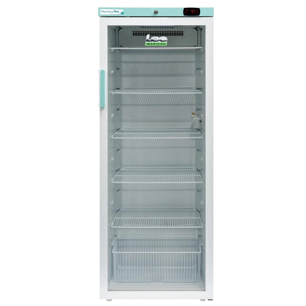 Lec Medical 310 Litre Glass Door Freestanding Fridge - PPGR310BT-UK
