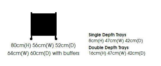 Sunflower - VISTA 40 Trolley - 3 Single/1 Double depth Trays
