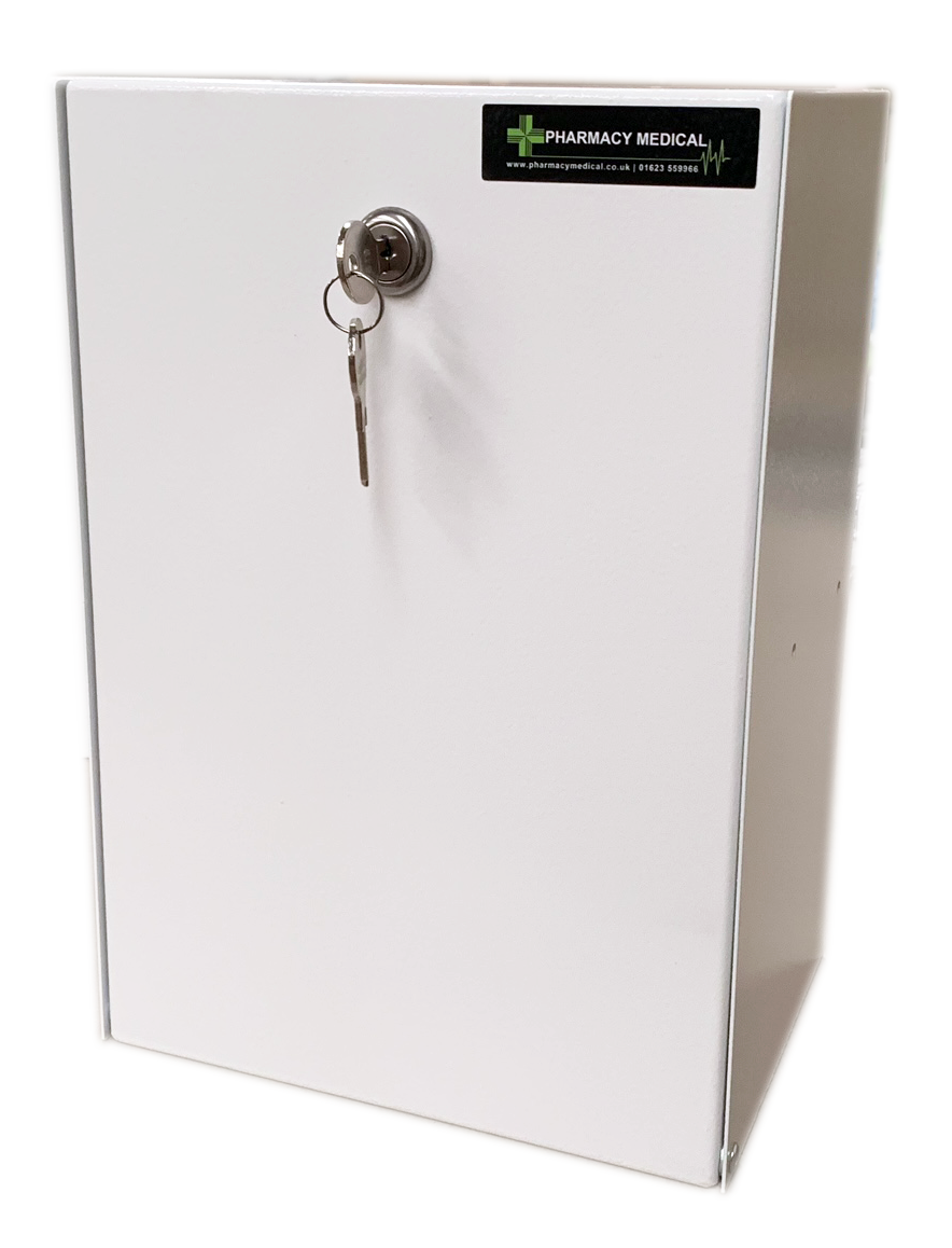 Pharmacy Medical - POD213B POD LOCKER (H x W x D) – 320mm x 220mm x 160mm | BOTTOM HINGE, NO SHELF | lock and vision panel options
