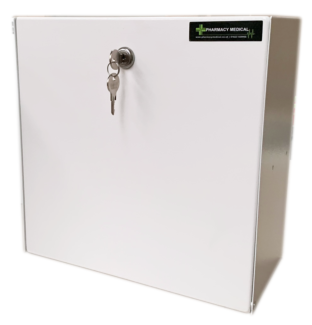 Pharmacy Medical - POD313B POD LOCKER (H x W x D) - 320mm x 320mm x 160mm | BOTTOM HINGE, NO SHELF | lock and vision panel options