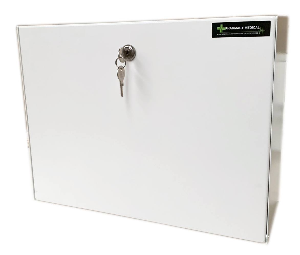 Pharmacy Medical - POD413B POD LOCKER (H x W x D) – 320mm x 420mm x 160mm | BOTTOM HINGE, NO SHELF | lock and vision panel options