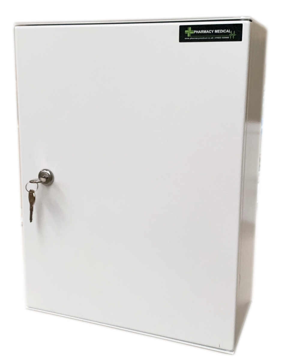 Pharmacy Medical - POD413S POD LOCKER (H x W x D) – 420mm x 320mm x 160mm | SIDE HINGE, NO SHELF | lock and vision panel options