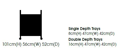 Sunflower - VISTA 50 Trolley - 6 Single Trays