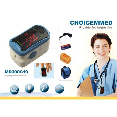 ChoiceMMed MD300C19 Adult Fingertip Pulse Oximeter - packaging