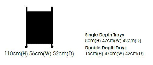 Sunflower - VISTA 55 Trolley - 3 Single & 2 Double Depth Trays