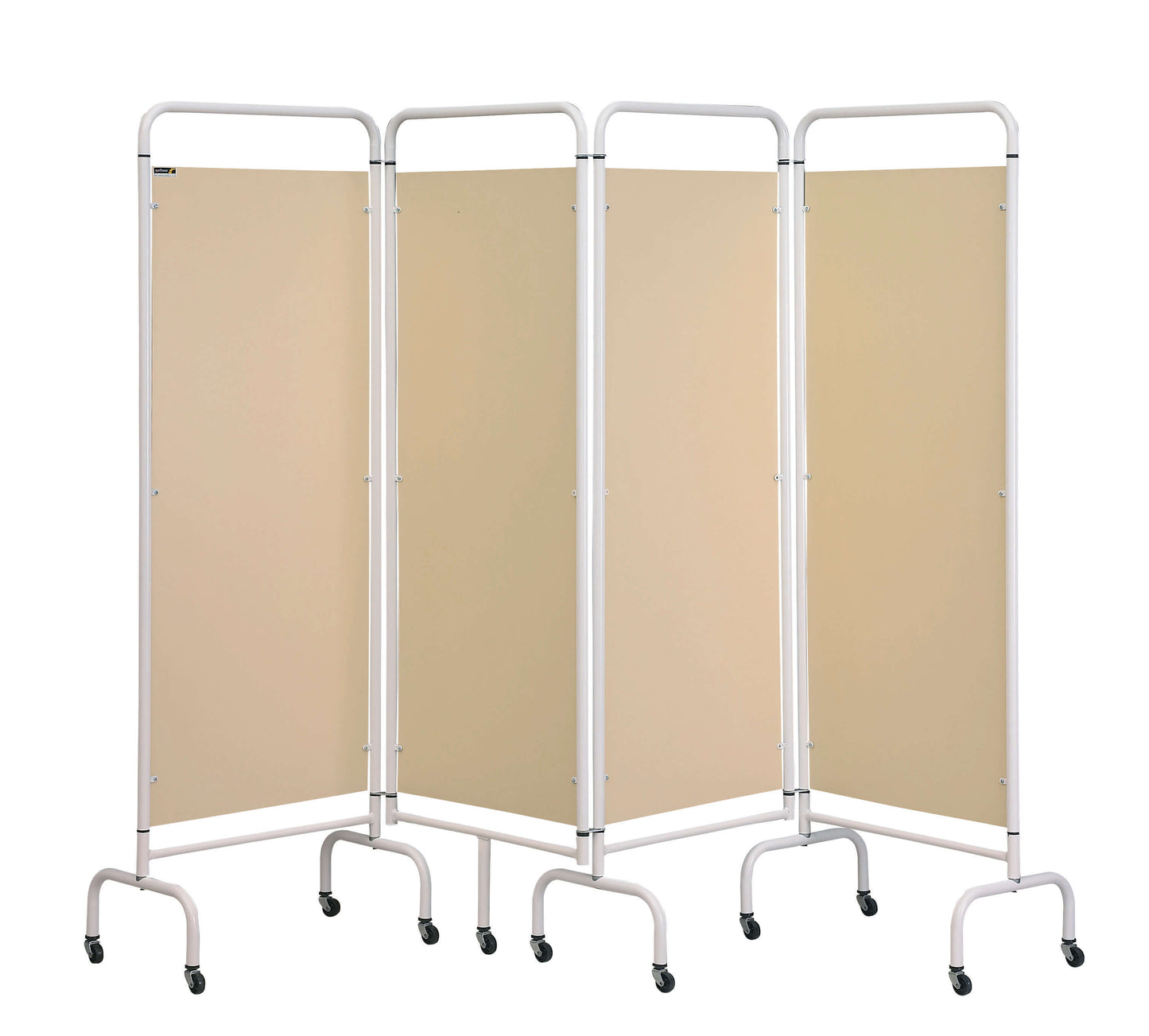 4 Panel Mobile Folding Hospital Ward Screen beige