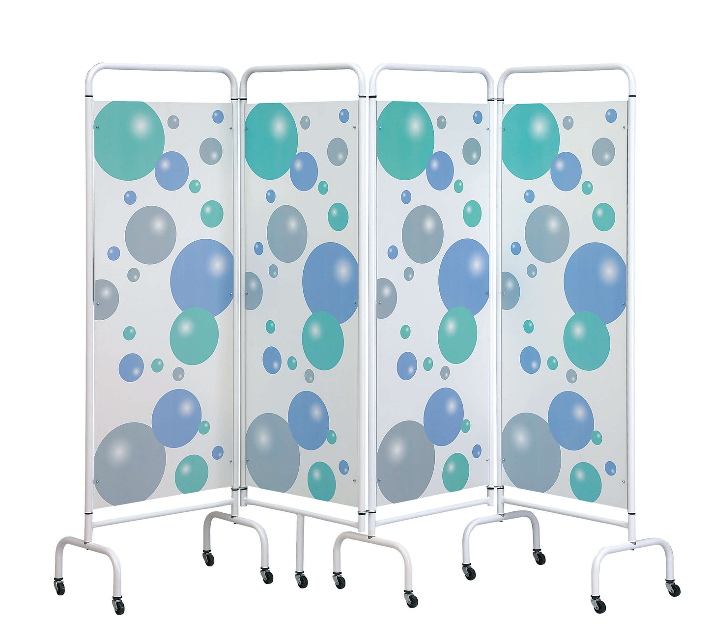4 Panel Mobile Folding Hospital Ward Screen bubbles