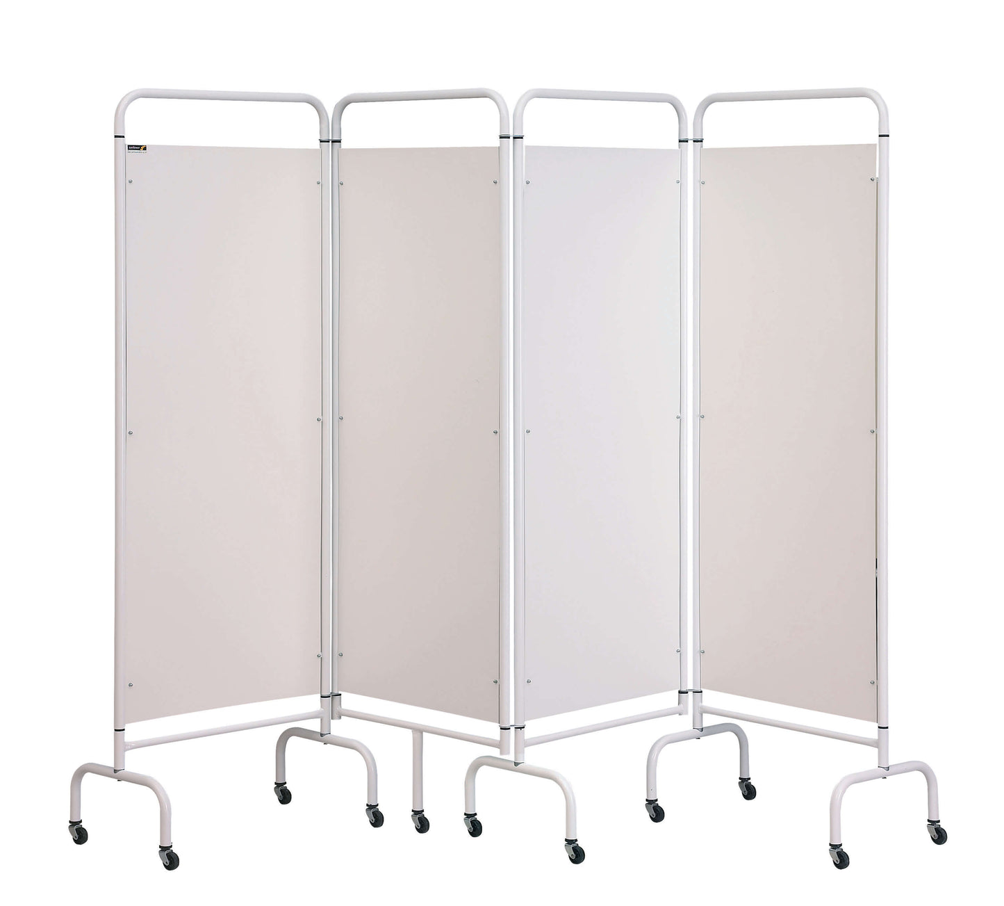 4 Panel Mobile Folding Hospital Ward Screen cream