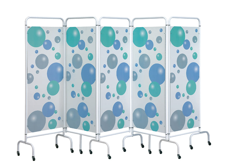 Sunflower - 5 Panel Mobile Folding Hospital Ward Screen