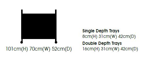 Sunflower - VISTA 60 Trolley - 6 Single/3 Double Trays