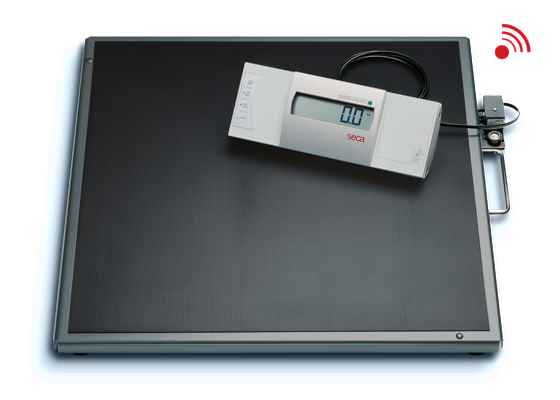 seca 635 - Class III high capacity medical grade flat scale with extra large platform, carry handle & wireless connectivity
