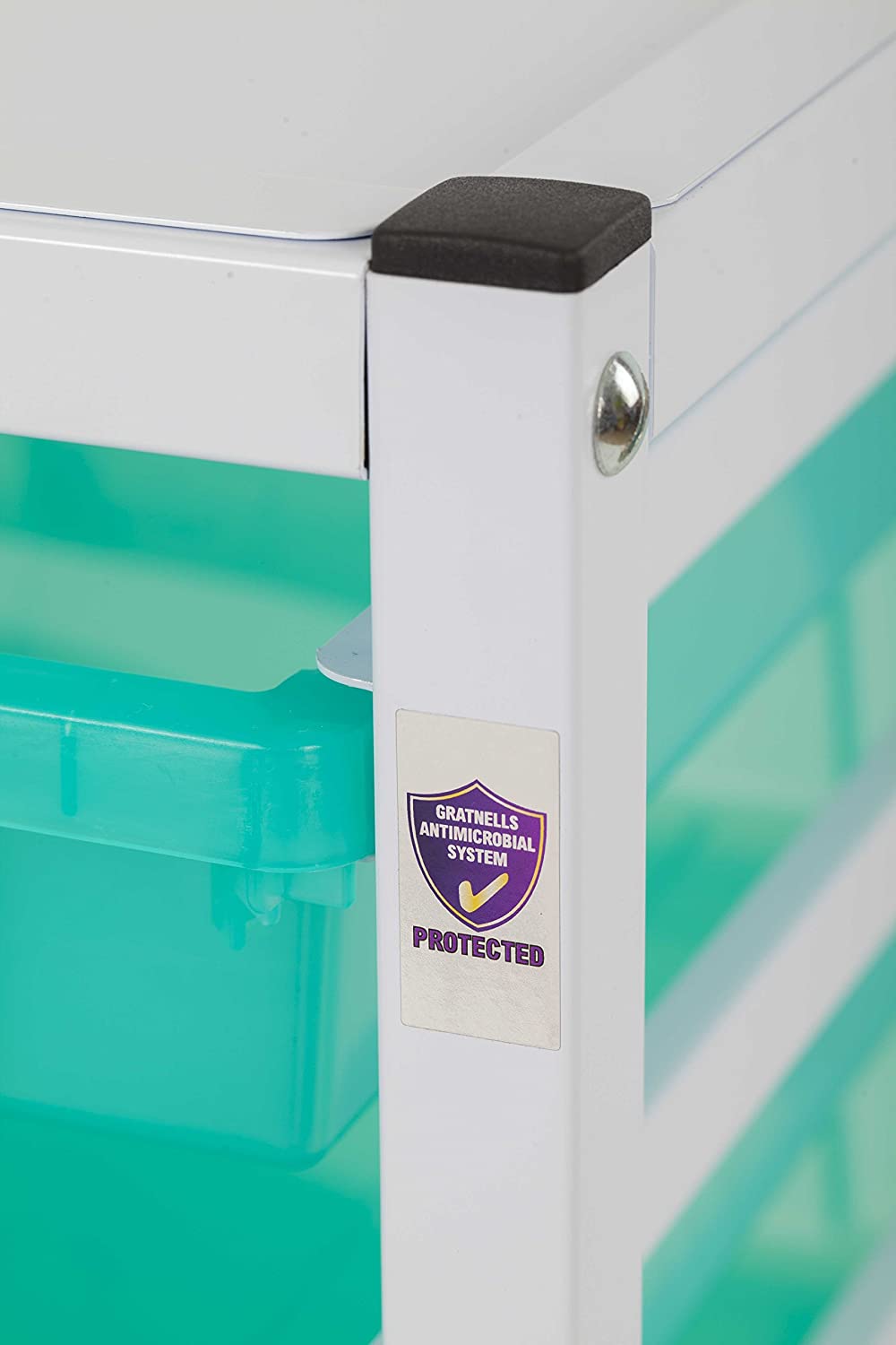 Antimicrobial Trolley with 4 Shallow & 1 Deep Kiwi Jelly Trays