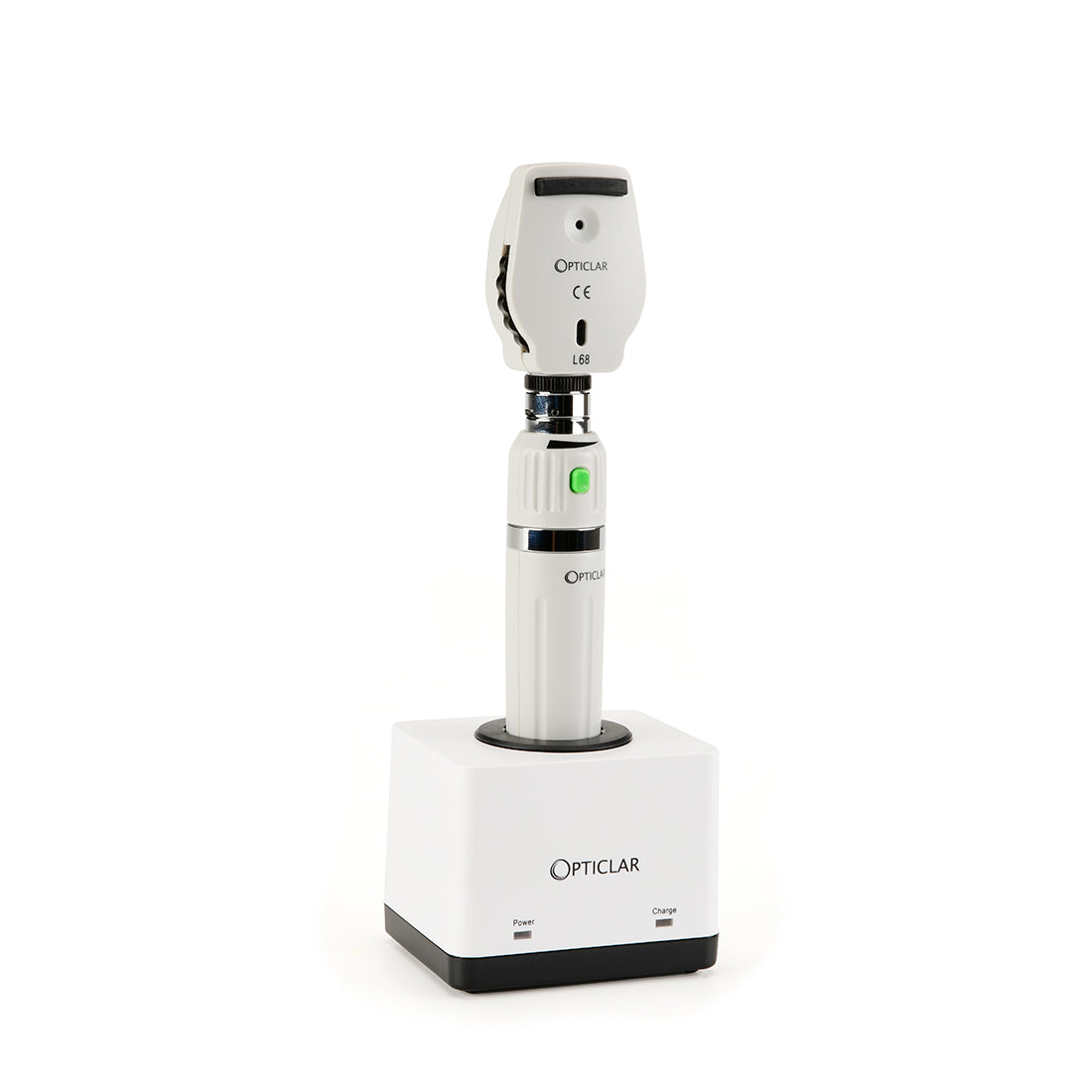 Opticlar - AL68 Ophthalmoscope Set - E-Lithium Rechargeable Handle, Single Port Charger