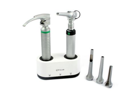 Opticlar - Prep Room Set 2A - with Vet Macintosh Curved Blade and LED Vet Slit Otoscope