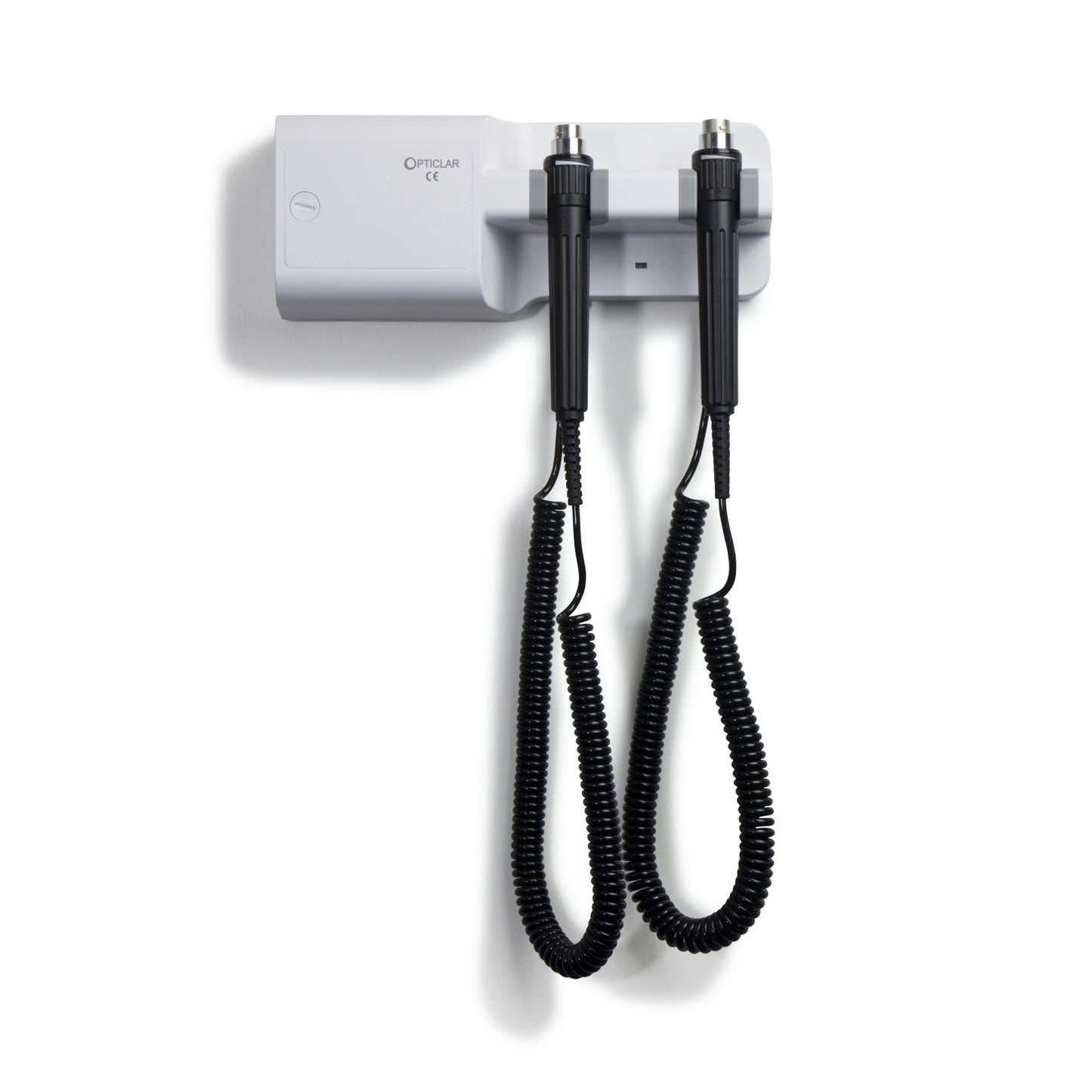 Opticlar - Twin Handle Wall Unit for Twist Lock Heads - Mains Transformer and C Cell Power