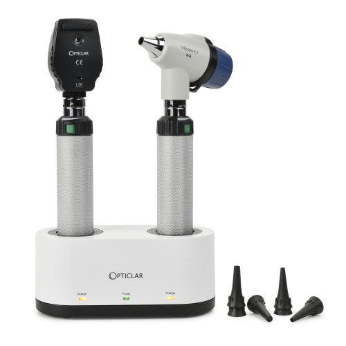 Opticlar - VScope 4.2x Diagnostic Set - ADAPT Lithium Rechargeable, Desk Rechargeable, 1 Handle