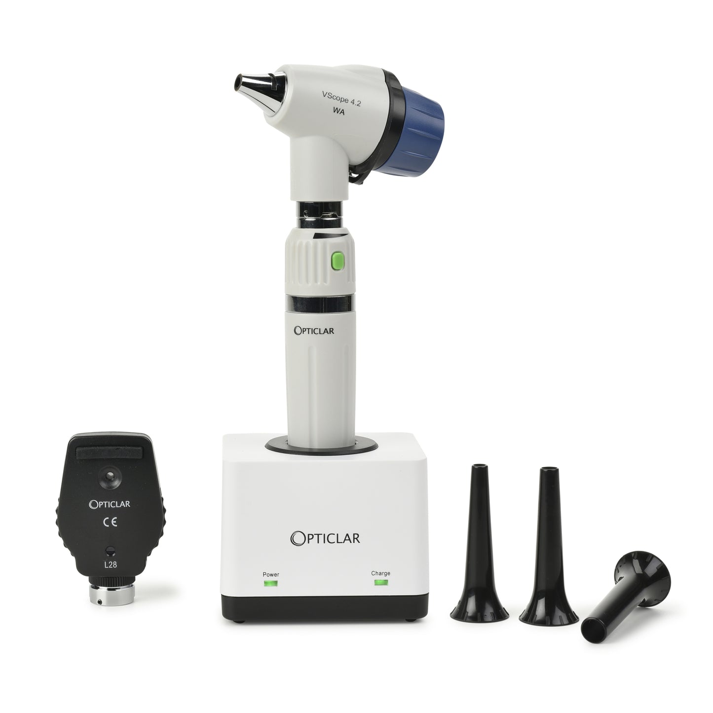 Opticlar - VarioScope Veterinary Diagnostic Set - 1 E-Lithium Rechargeable Handle, Single Port Charger