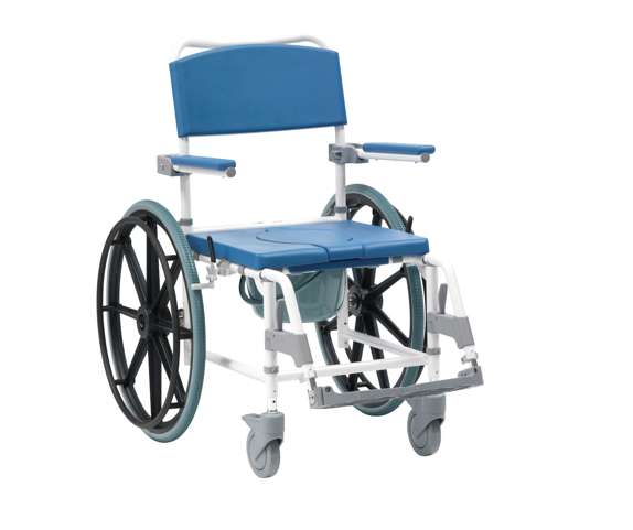 Shower Chair- Aston alu shower/commode chair white Bariatric